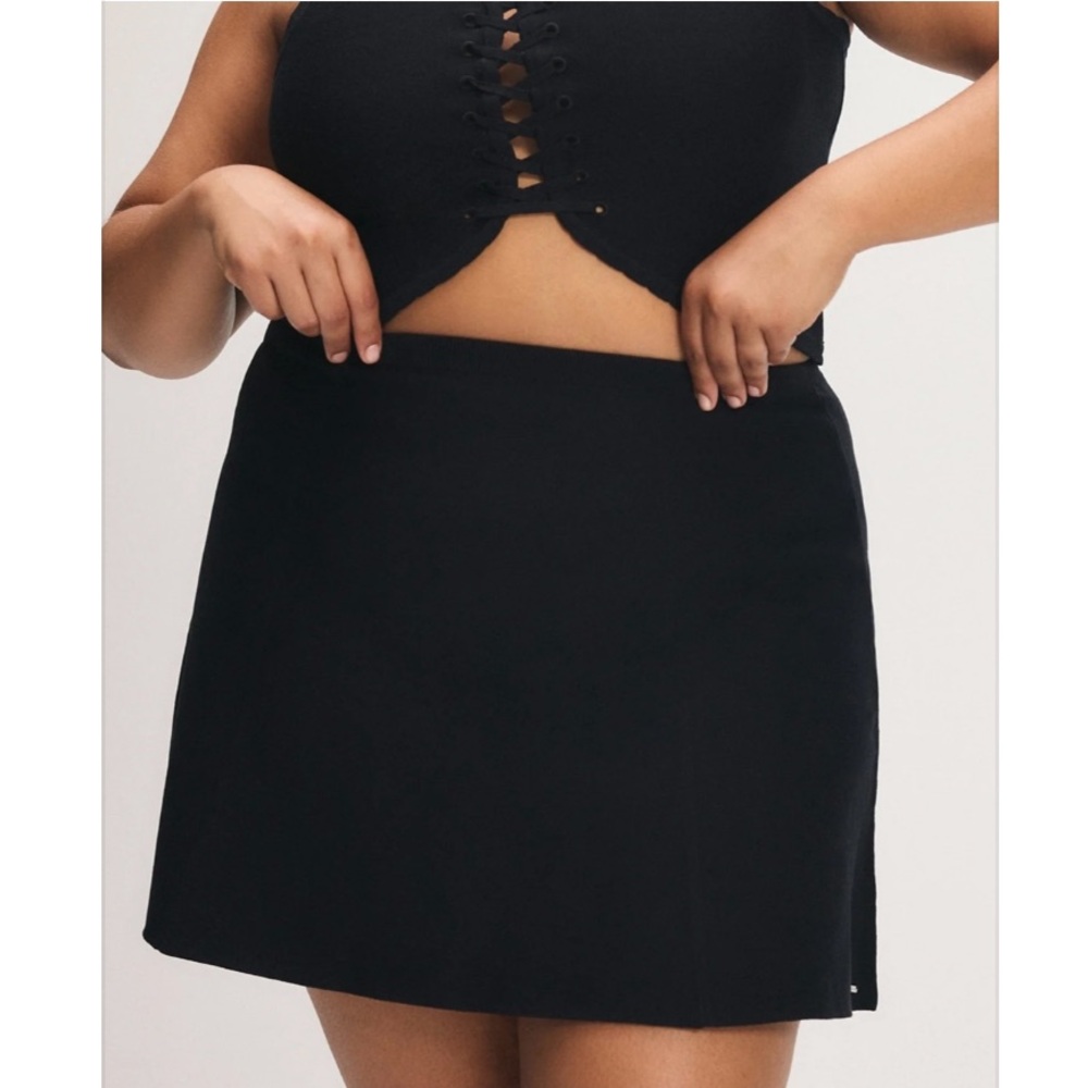 Savage X Fenty Black Caviar Flirty Figure Mini Skirt Size 4X